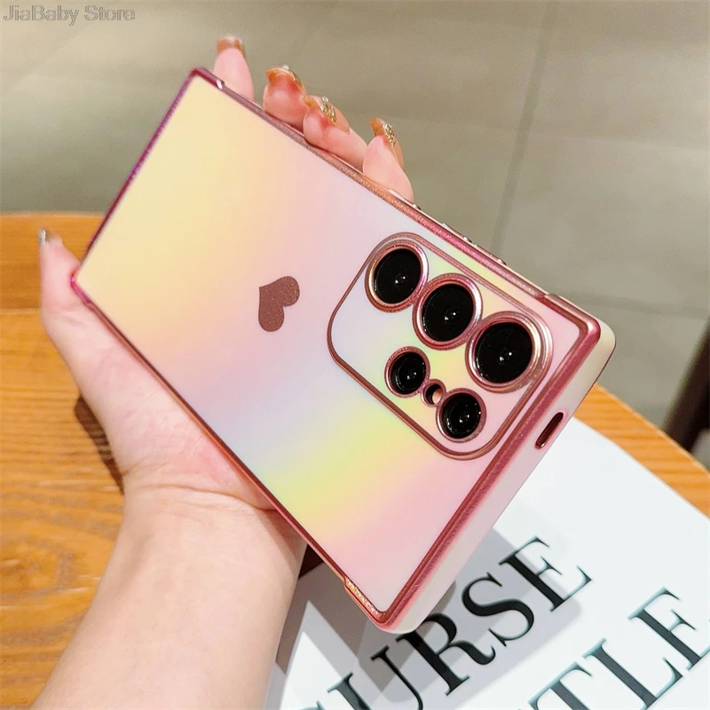 Luxury Rainbow Liquid Phone Case With Camera Protection & Holder_voghion.com