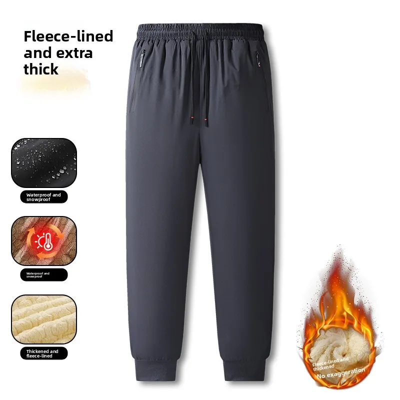 Outdoor Comfortable Fishing Pants Sport Pants Casual Thickened Cotton New Windproof Middle-aged Elderly People