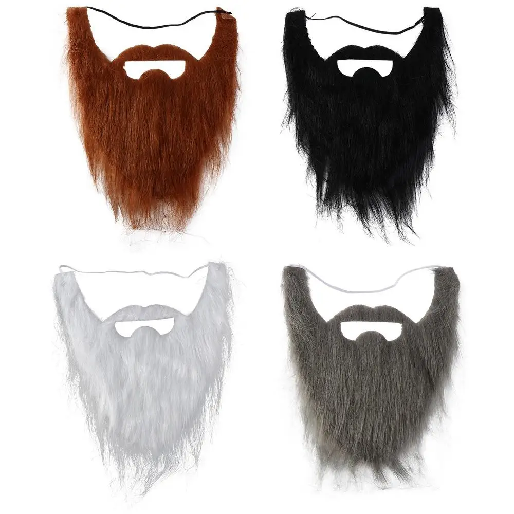 30CM Realistic Artificial Fake Beard Long Fluff Mustache Grandpa Santa Claus Cosplay Halloween Costume Party Props