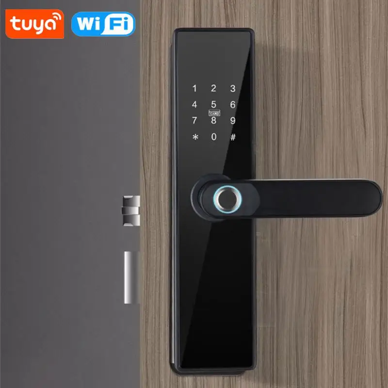 

Tuya Wifi Electronic Smart Door Lock With Biometric APP Remotely / Biometric Fingerprint / Smart Card / Password / Key Unlock