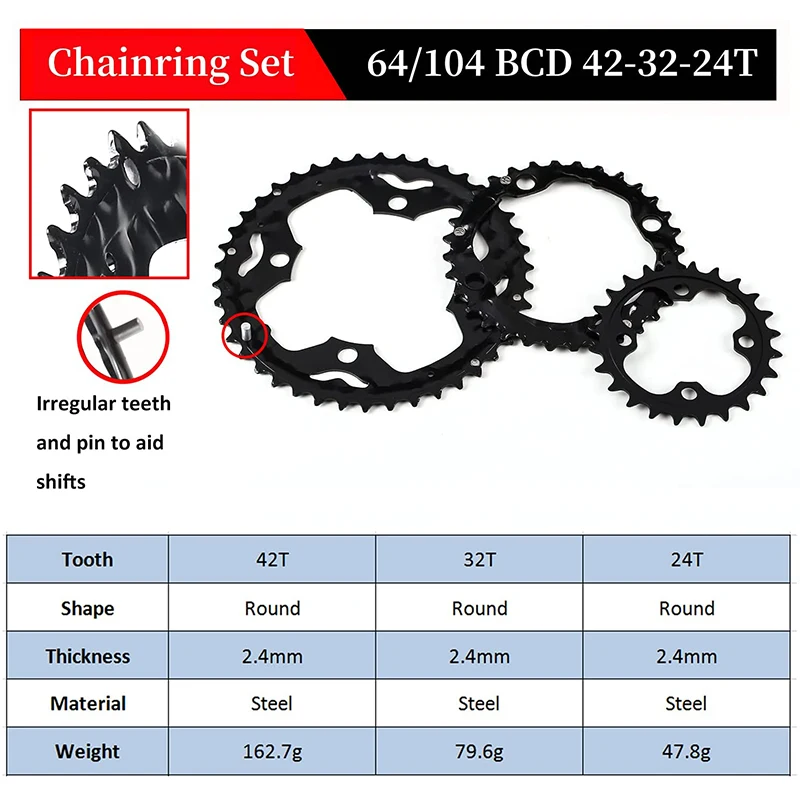 BUCKLOS 104/64BCD MTB Chainring 5