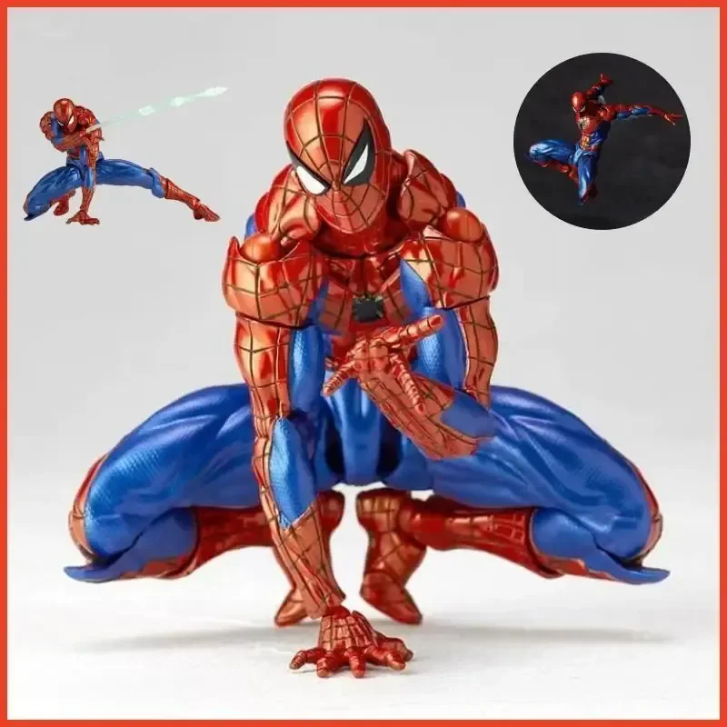 16Cm Spider-Man 2.0 Revoltech Incredibile Yamaguchi Mk4 Peter Parker Anime Action Collection Figura Ornamenti Modello Regalo Giocattolo
