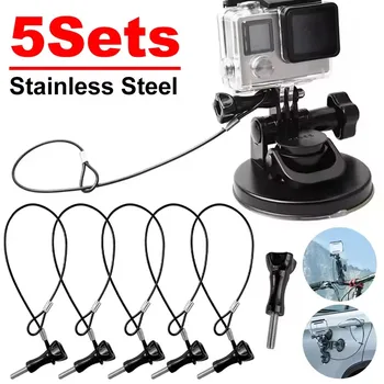 Corda di sicurezza anti-smarrimento per fotocamera protettiva Cavo in acciaio inossidabile Cordino per GoPro 13 12 Insta360 X5 X4 X3 DJI Action 4 Pocket 3