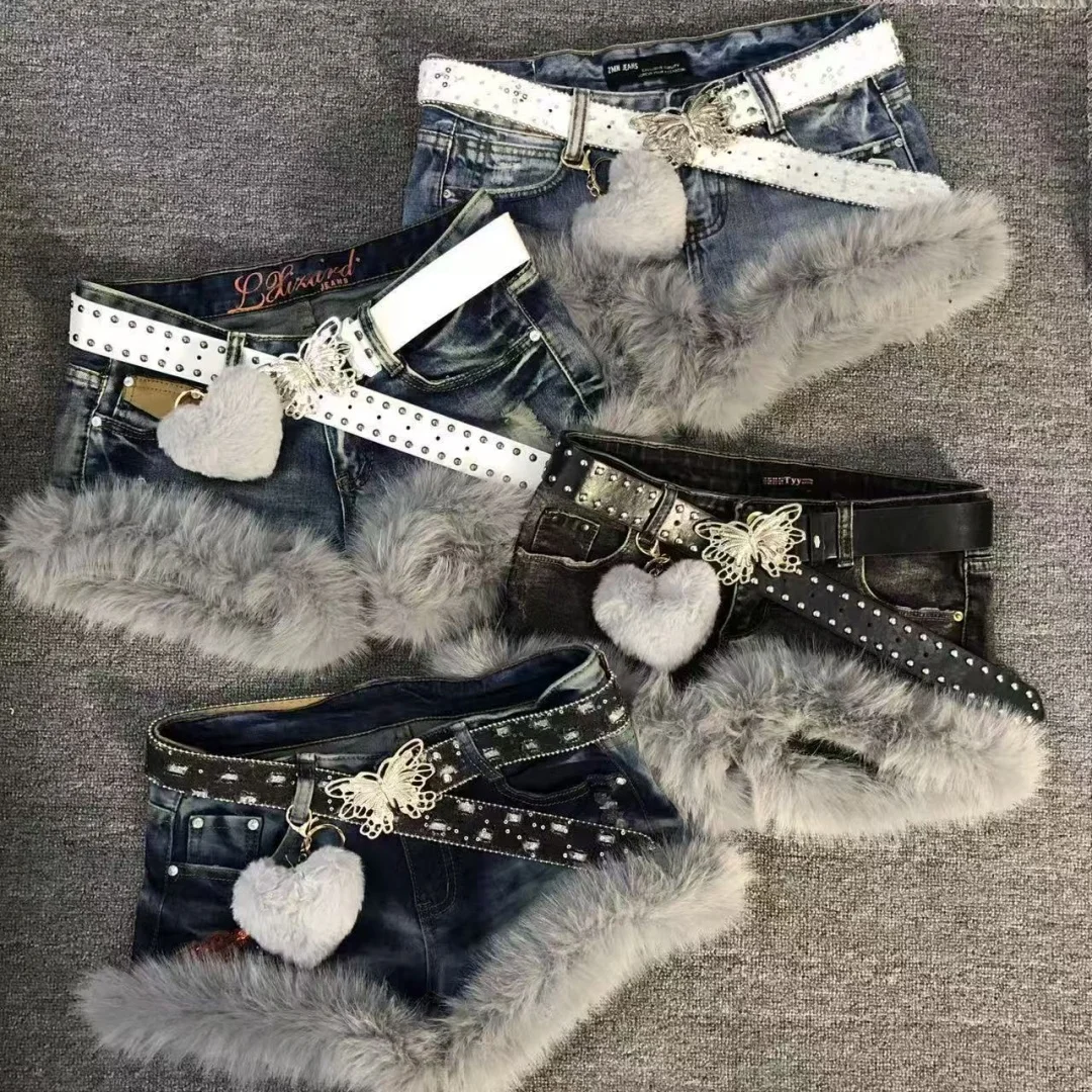 Short en jean Patchwork taille basse pour femmes, Y2K, Sexy, esthétique, fille chaude, Vintage, gothique, Design slim, jean court