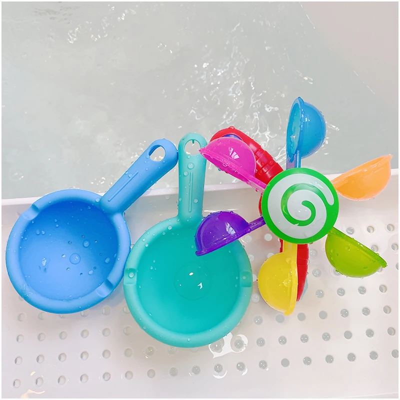 Baby Bath Toys Colorful Waterwheel Bathing Sucker Bathtub Water Spray Play  Set Shower Sprinkler Toy For 1 2 3 Years Toddlers - AliExpress