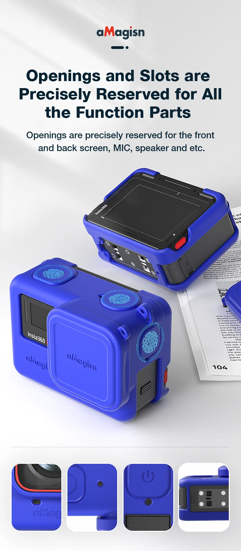 Description Picture 5 of itemSilicone Case For Insta360 Ace/Ace Pro Soft Protective Shell Action Camera Lens Cap Scratch-proof Housing Body Cover Accessories