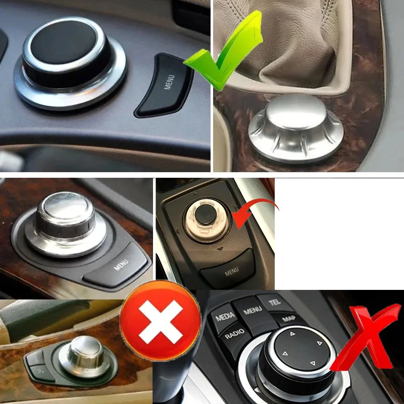 Crystal IDrive Multimedia Button Knob Cover Center Control Buttons Switch Knob For BMW E60 E61 E70 E71 E72 E66 5 Series X5 X6 - 3