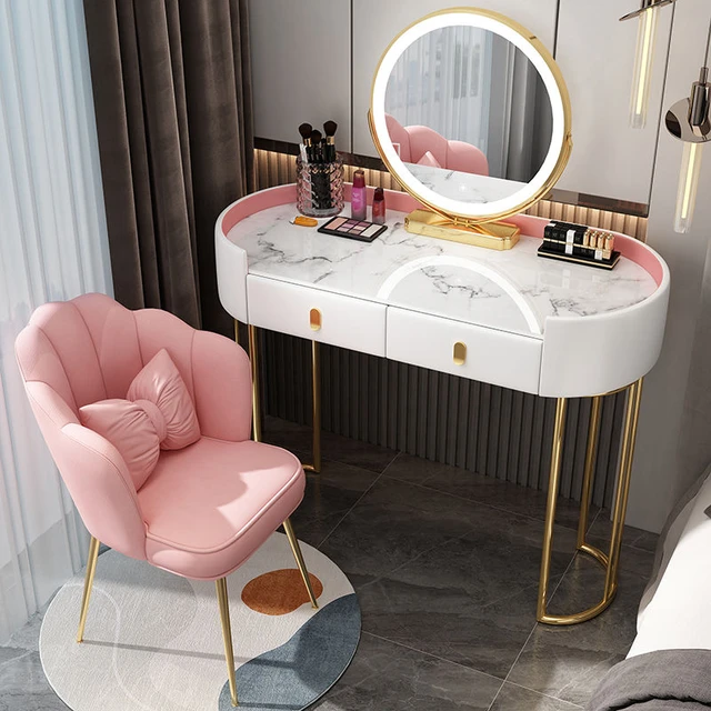 Specchio da tavolo per il trucco estetico comò bianco leggero tavolo da  toeletta minimalista Fashion Vanity Desk mobili per camera da letto specchi  per comò - AliExpress