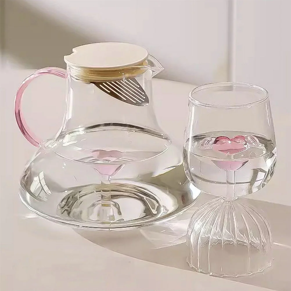 Kettle Ice Tea Jug Lemonade Pitcher Glass Lid Tie Pot Juice Lids Fridge  Household Drinking Water Jar Carafe - AliExpress