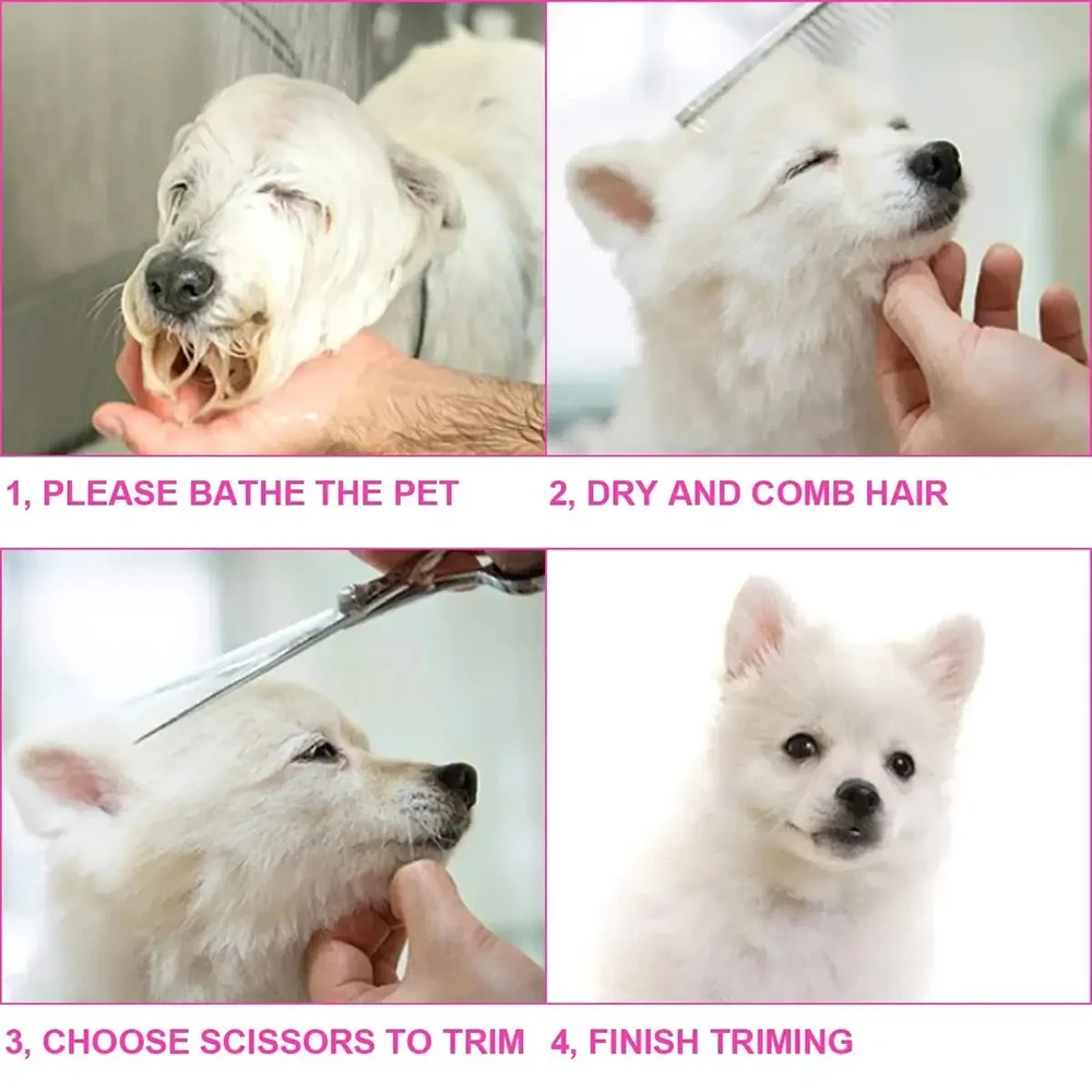 Dog Grooming Scissors Dog Grooming Scissors Kit Professional with Safety Round Tips For Dogs Cat Pet At Home