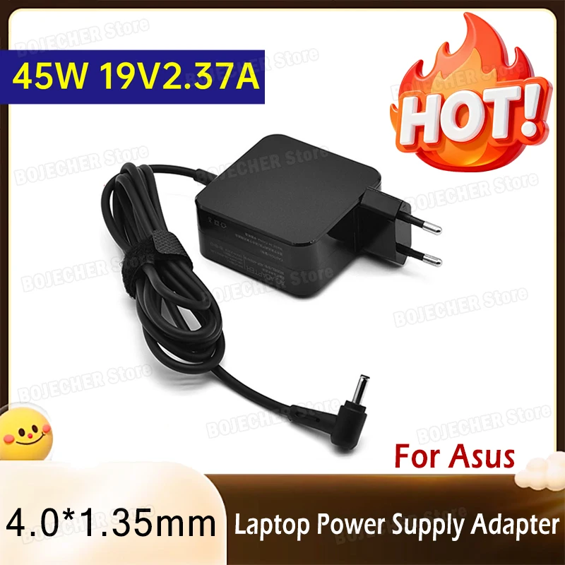 Compact 45W 19V 2.37A Universal Laptop Charger with 4.0*1.35mm Port