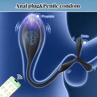 APP-Steuerung, vibrierender Analplug, Penisring für Männer, Prostata-Massagegerät, Analvibrator, Buttplug, Penisring für schwule Sexspielzeug für Männer 2