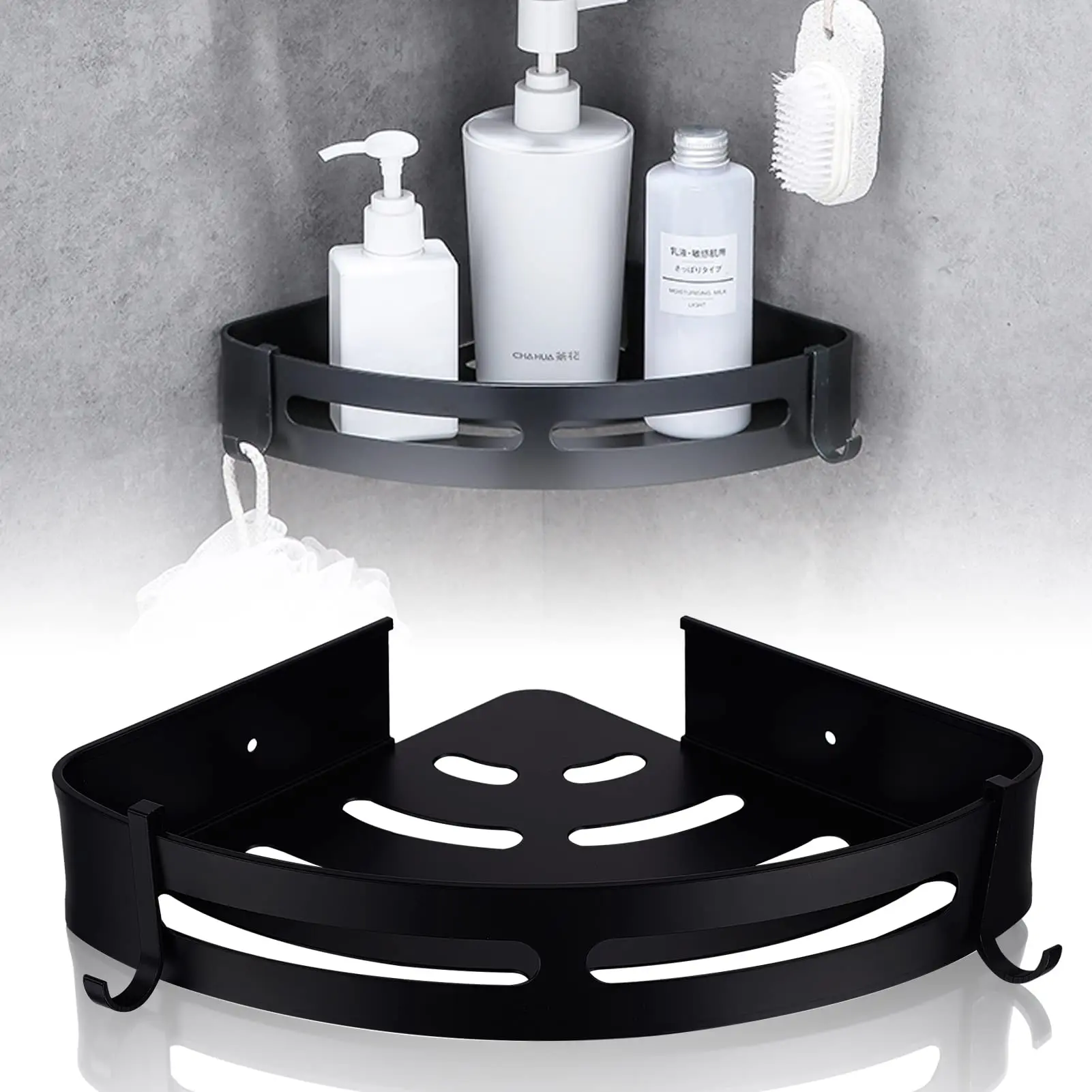 1/3 PCS Bathroom Shelf Storage Organizer Shower Caddy Strong Adhesive Wall Corner Organizer for Shampoo Towel Storage