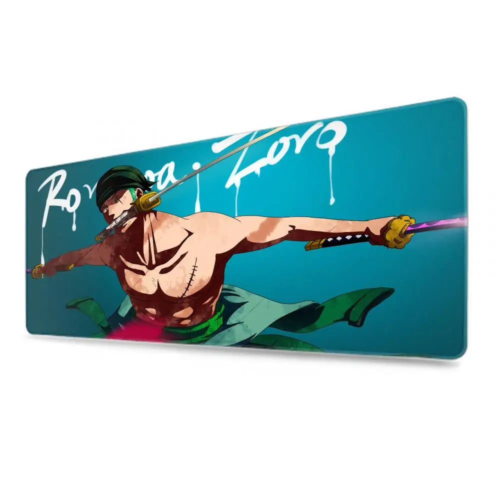 O-원피스 R-Roronoa Zoro 대형 게이밍 노트북 컴퓨터 데스크 매트, 마우스 패드, 노트북 마우스 패드, 게이머 PC 데스크 패드, 30x80