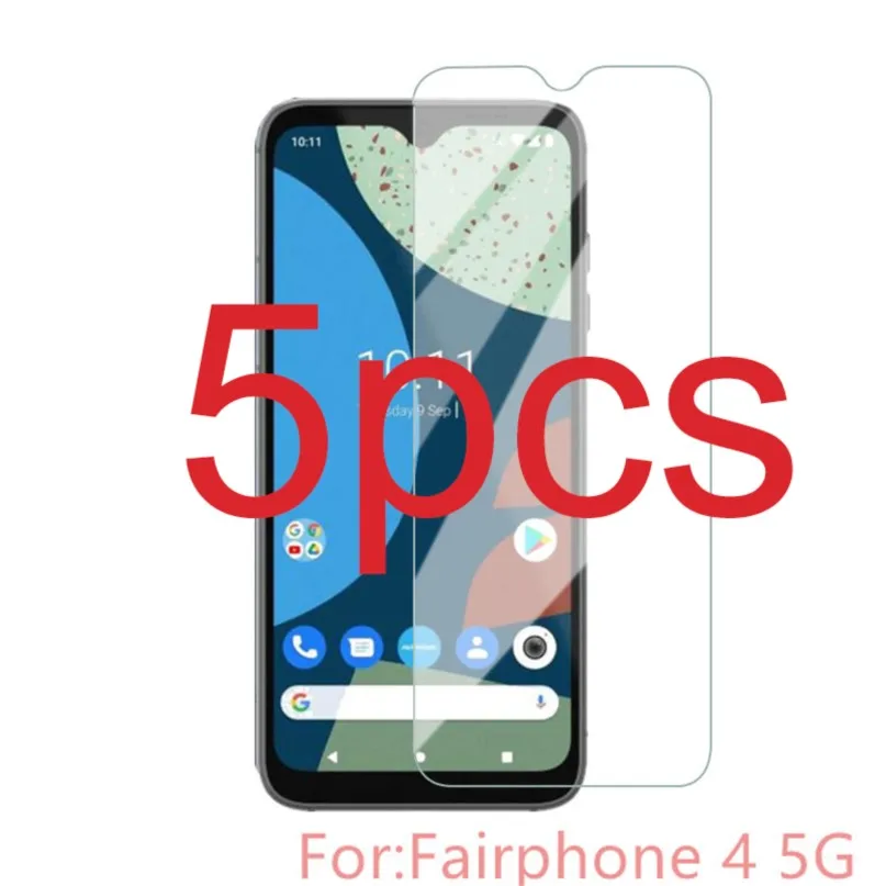5 Pz Per Fairphone 4 Vetro Temperato Protettivo Per Fairphone 4 6.3 Pollici Protezione Dello Schermo Copertura Del Telefono Pellicola Protettiva Scudo