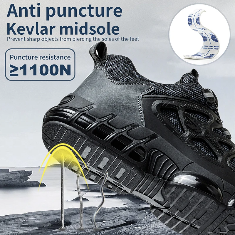 Rotating Button Safety Shoes Men 3