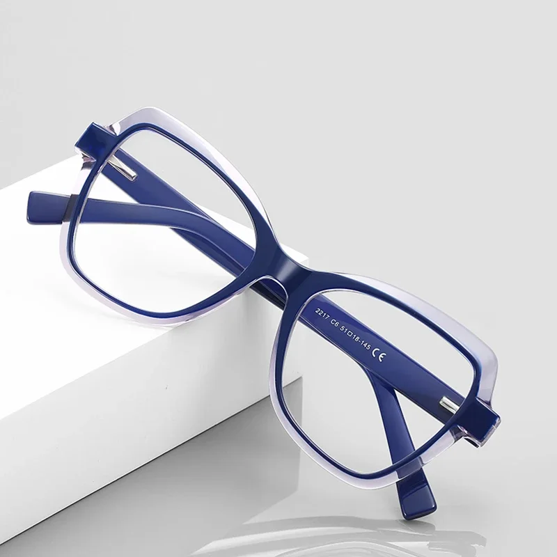 0 -0.5 -0.75 To -6.0 Leopard Frame Blue Light Blocking Oval Shortsighted Prescription Glasses Women Spring Leg Myopia Spectacles