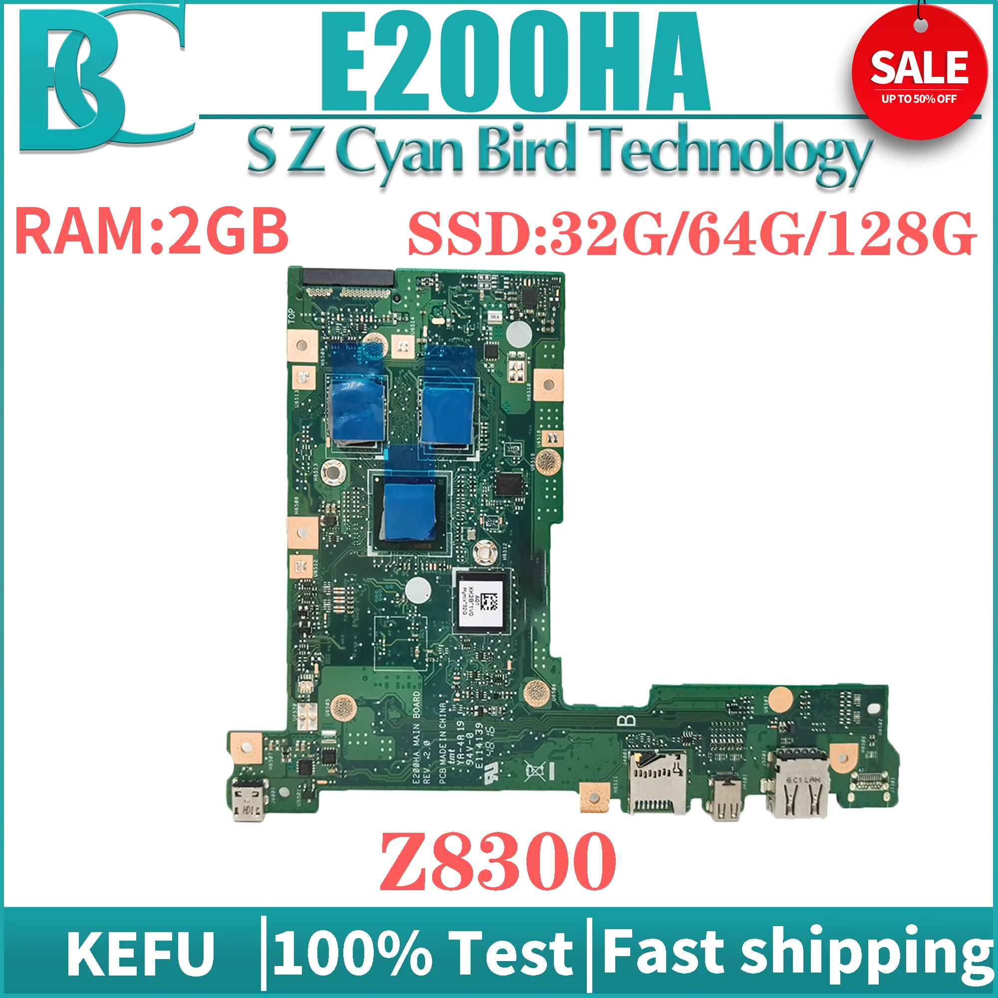 Kefu-ラップトップマザーボード,asus e200 e200hに適しています,z8300