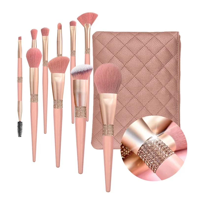 10pcs pink and bag