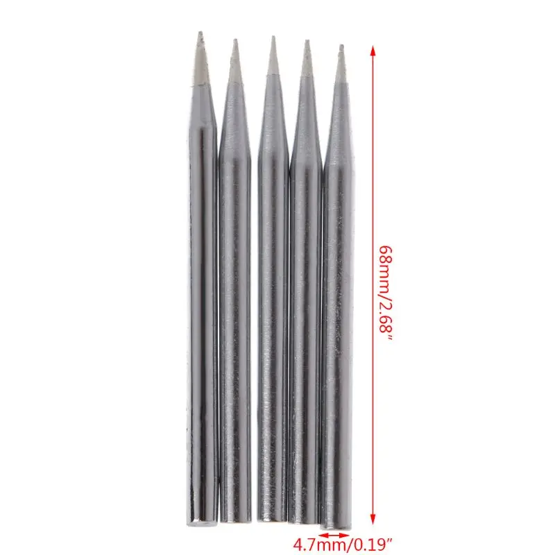

5 Pcs 40W Replacement Soldering Iron Tip Lead-Free Solder Tip