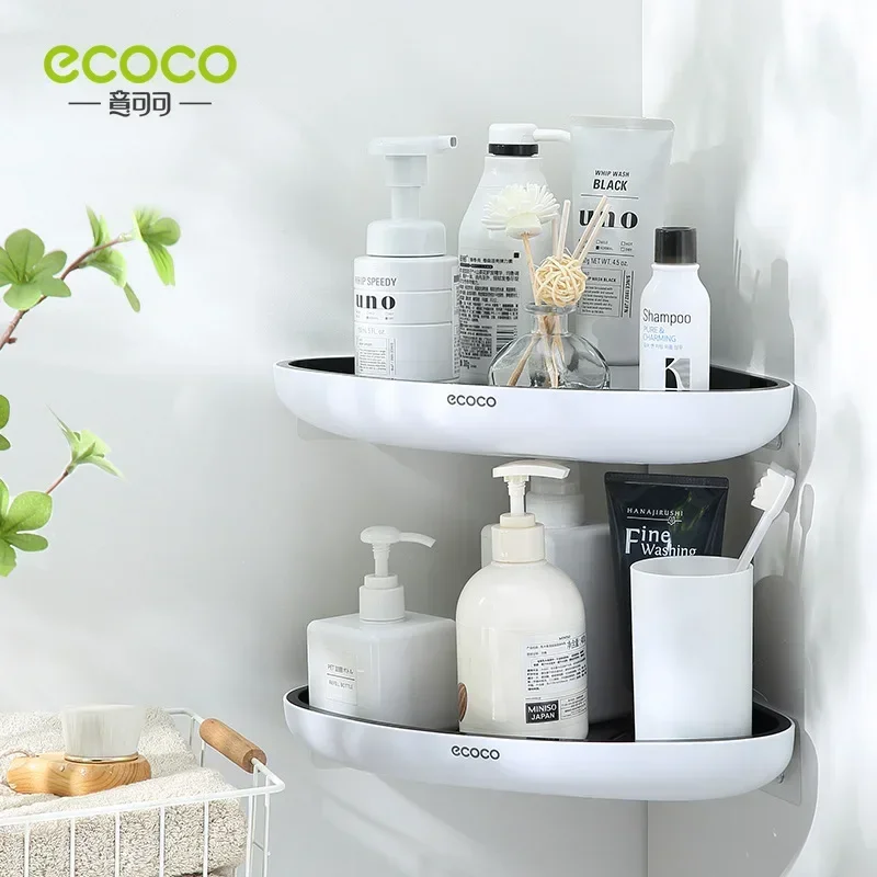 Bathroom Shelves Set Punch-free Triangle Corner Shelf Shower Storage Rack  Shampoo Holder Toilet Organizer Bathroom Shelves - AliExpress