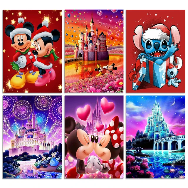 Disney DIY Diamond Painting Mickey Mouse Minnie Full Embroidery Cross  Stitch Moon 5D Mosaic Picture Cartoon Handmade Hobby - AliExpress