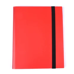 Premium 360 - Card Capacity Pocket Holder and Album for Collectible Trading Cards and Photos (Red 9 grids)