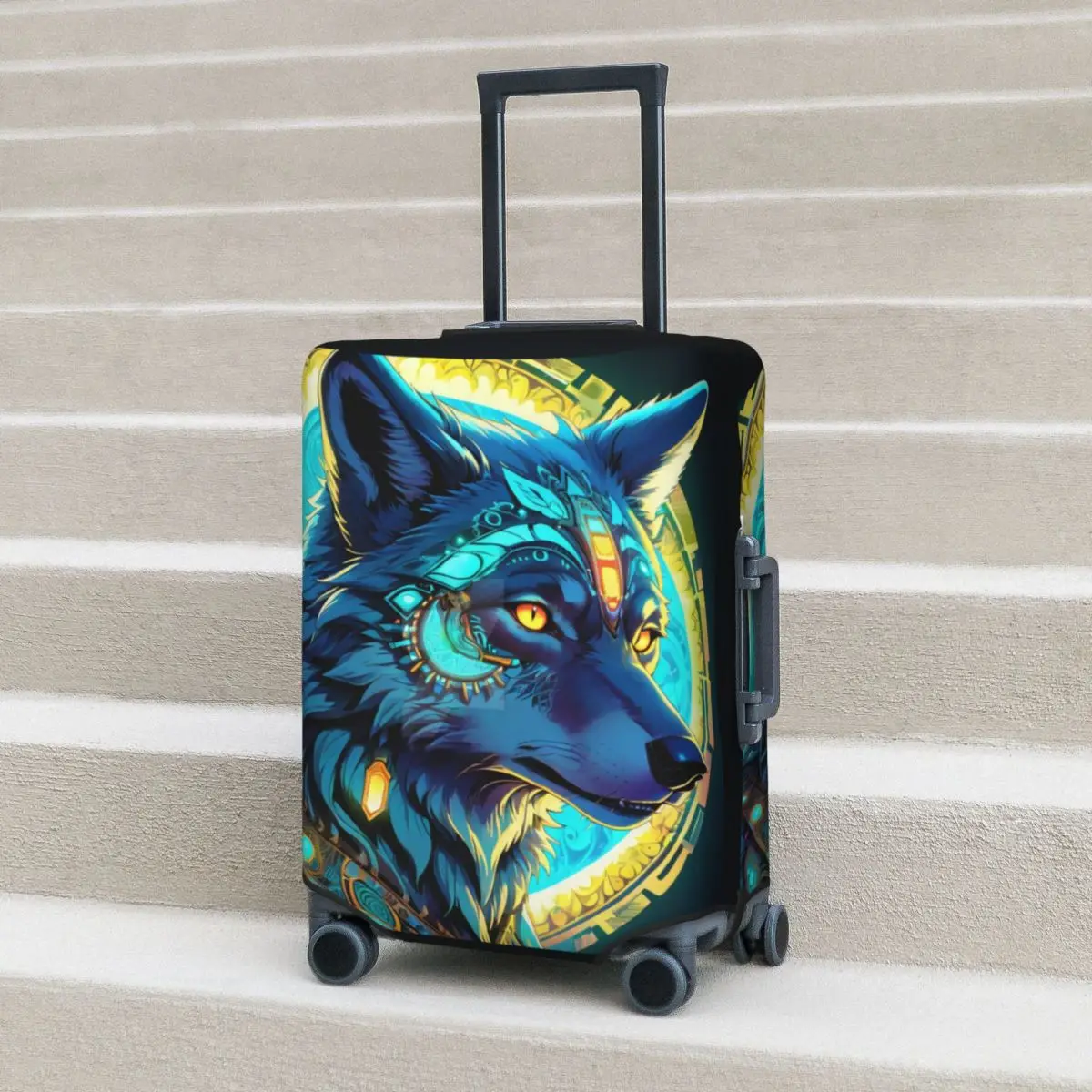 

Neon Woft Suitcase Cover Vacation Animals Fun Luggage Supplies Travel Protector