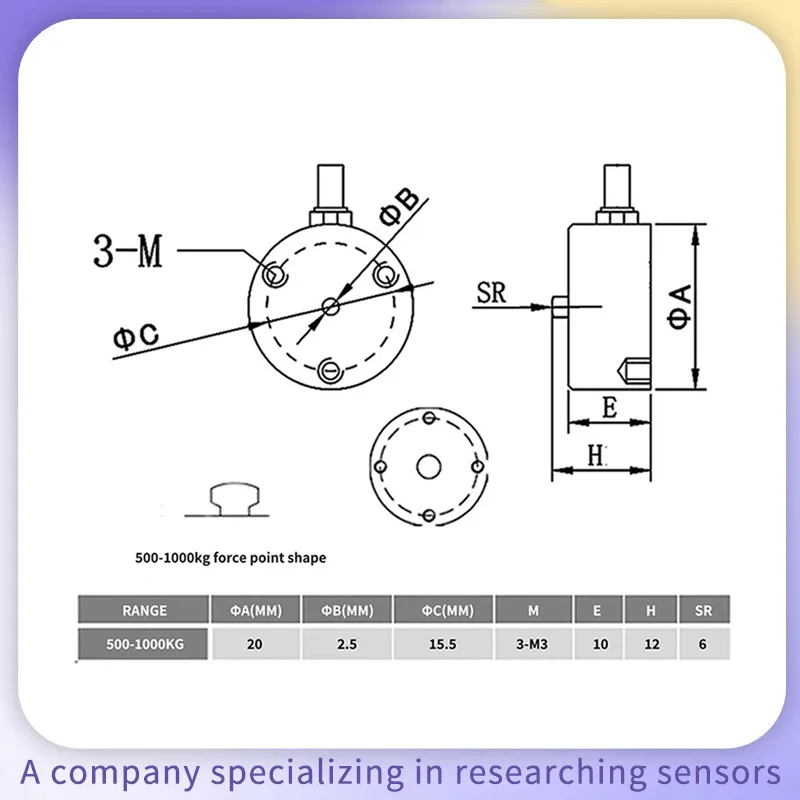 High Precision Micro Load Cell 5Kg 10Kg 20Kg 30Kg 50Kg 100Kg 200Kg 300/500Kg Small Button Compression Force Sensor Adapts HX711
