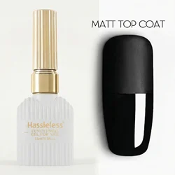 Functional Gel Nail Art Set with Base & Top Coats, Matte Finish, Soak - Off Design Tool - 15ml Options Available (Matte Top Coat)