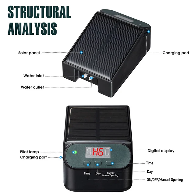 Smart Automatic Watering Device Solar Watering Wireless Control Garden Timed Irrigation Micro-spraying Kit 5