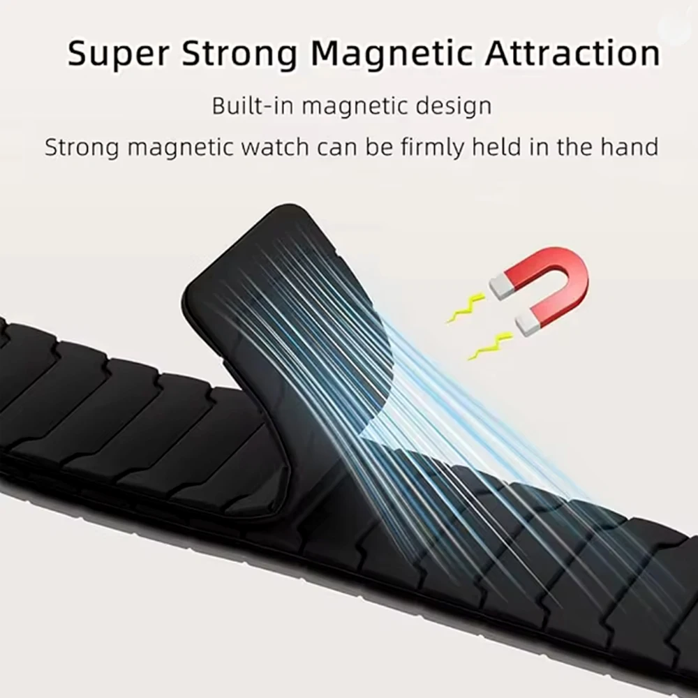 Magnetic Silicone Loop Strap - Premium Replacement Watch Bracelet