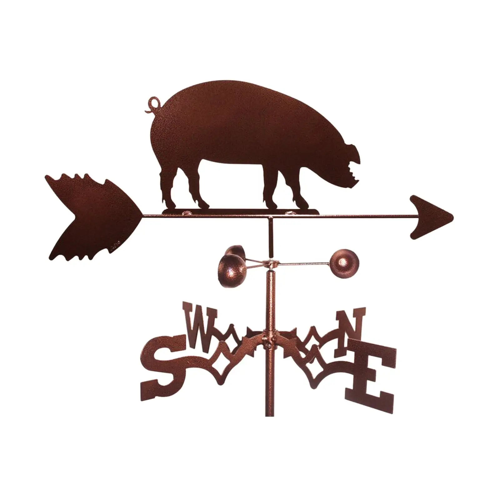 Weather Vane with Pig Figure Home Outdoor Measuring Tool Gifts for Garden