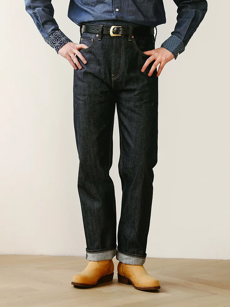 오리지널 디자인 아메리칸 레트로 데님 청바지 좁은 스트레이트 레그 오리지널 컬러 MBBCAR 청소년 캐주얼 코튼 롱 팬츠