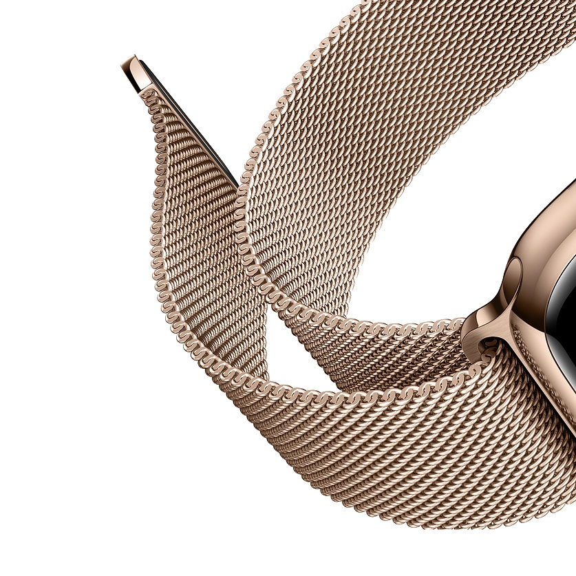 URVOI Mesh strap for Apple Watch ultra 2 series 10 9 8 7 6 SE Metal wire loop band for iwatch stainless steel silver 42 46 49mm