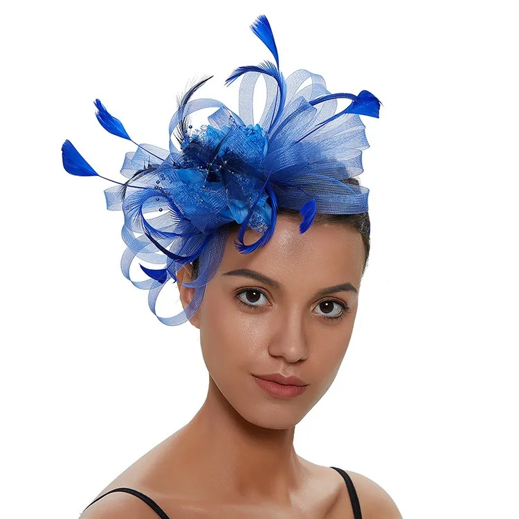 Banquet Feather Hair Pins Headdress Wedding Party Bridal Tiara Women Fascinators Clip Ladies Accessory Wedding Women Head Band hair accessories bridal hair accessories