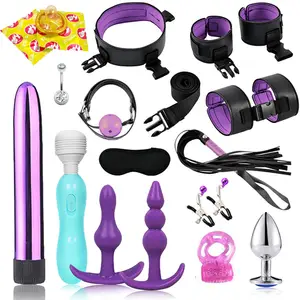 Juego de juguetes sexuales de felpa para mujeres y adultos, Set de esposas, juegos  sexuales, 18 accesorios exóticos, 10 piezas - AliExpress
