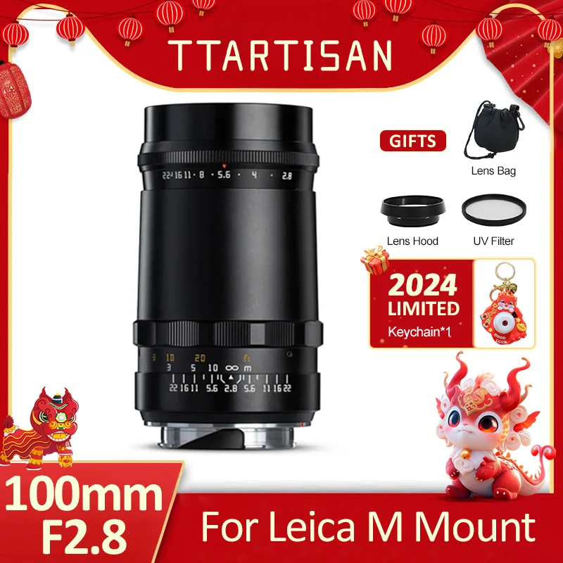 Ttartisan 100Mm F2.8 Obiettivo Full Frame Bubble Bokeh Per Fotocamere Leica M Mount Leica M-M M240 M3 M6 M7 M8 M9 M10