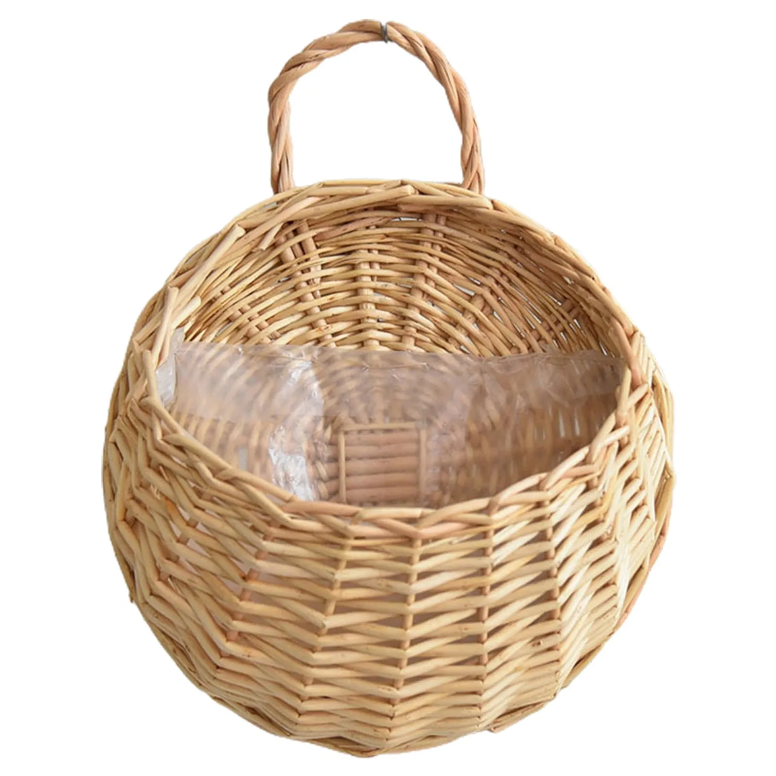 Flower Planter Wall Hanging Wicker Rattam Basket Garden Vine Pot Plants Holder Handmade Woven Hanging Basket Pot De Fleur DéCo 3
