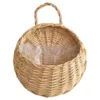 Flower Planter Wall Hanging Wicker Rattam Basket Garden Vine Pot Plants Holder Handmade Woven Hanging Basket Pot De Fleur DéCo 3