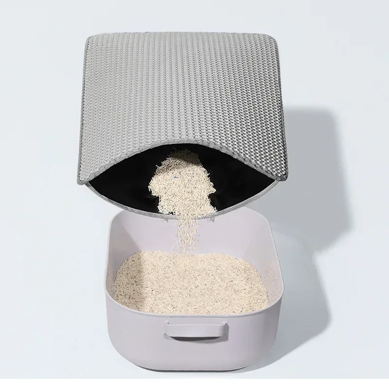 

SHOUQI коврик для домашних животных, коврик для кошек, коробка для продуктов, моющийся песок, водонепроницаемый коврик для кровати, наполнитель, нескользящий, для кошек, двойной коврик для чистки