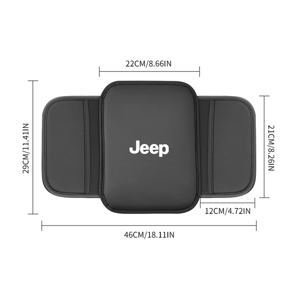 Car Center Console Armrest Pad Arm Rest Box Cover Protective Mat For Jeep Compass Renegade Grand Cherokee Wrangler JK Gladiator