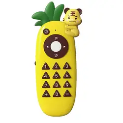Electronic Baby Cell Phone Toy Battery Powered Silicone Pretend Phones Musical Toys Safe Telephone Music Machine For Infant Gift
