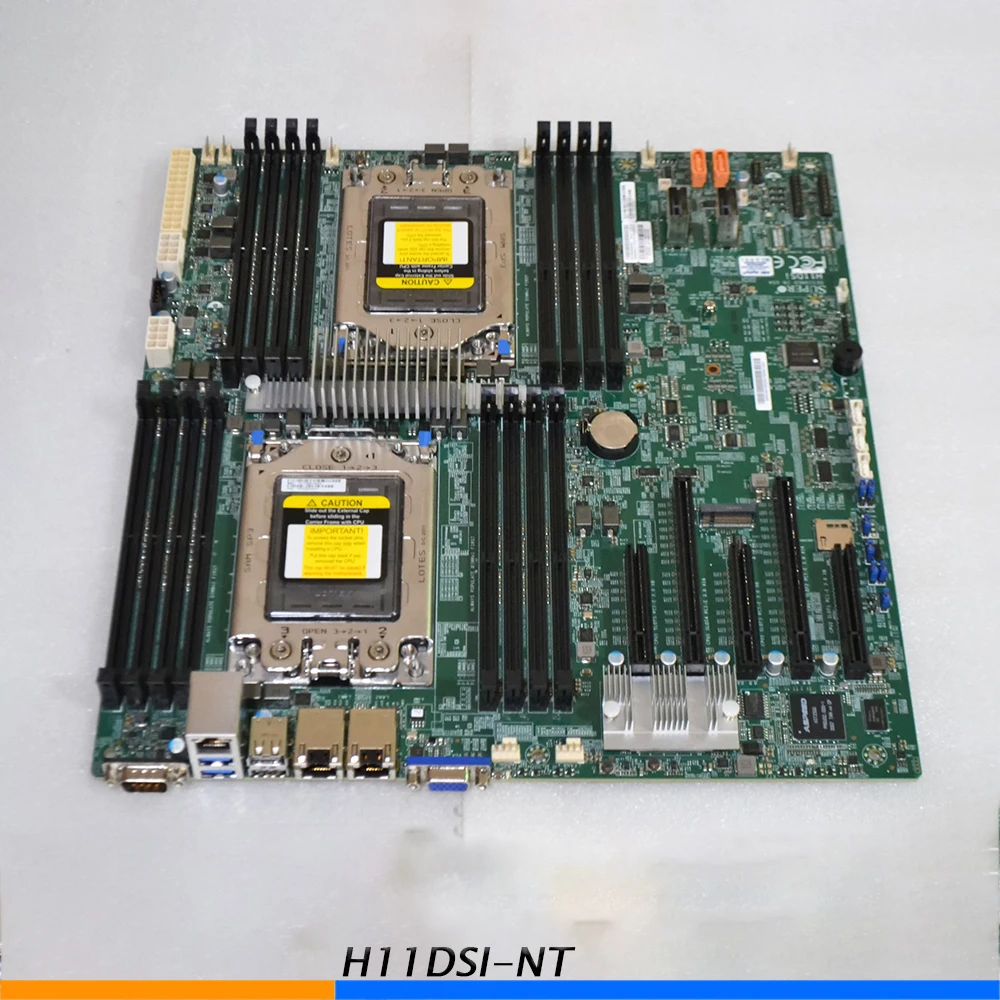 

For SUPERMICRO H11DSI-NT Original Server Motherboard 4TB 16 DIMM E-ATX EPYC 7H12 7702 REV 2.0 Series