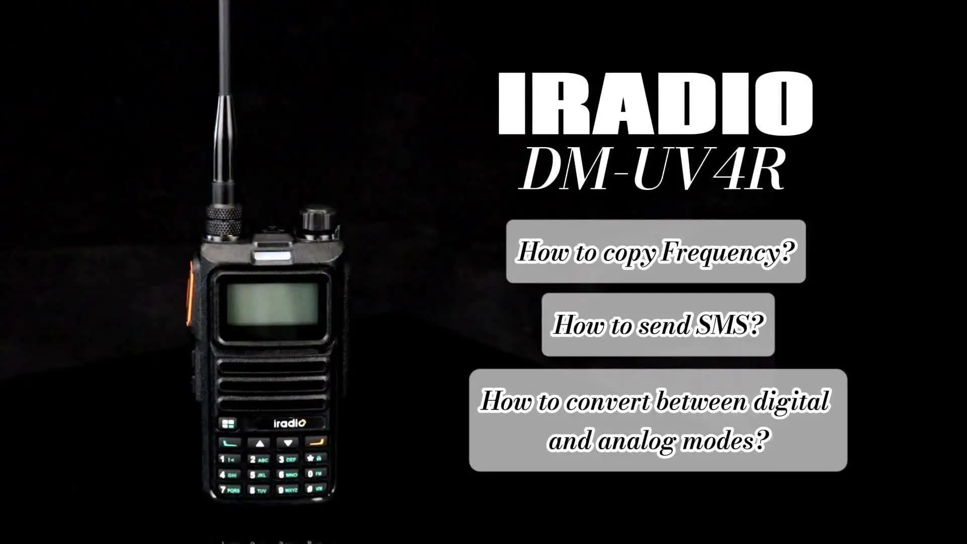 Iradio DM-UV4R DMR デジタル アナログ トランシーバー AES-256 暗号化
