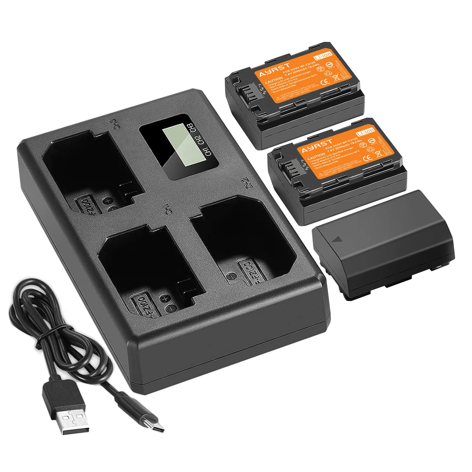 K&F Concept 2600mAh NP-FZ100 Batterij & Lader Set voor Sony A7 III, A7 IV, FX3 en Meer - K&F Concept