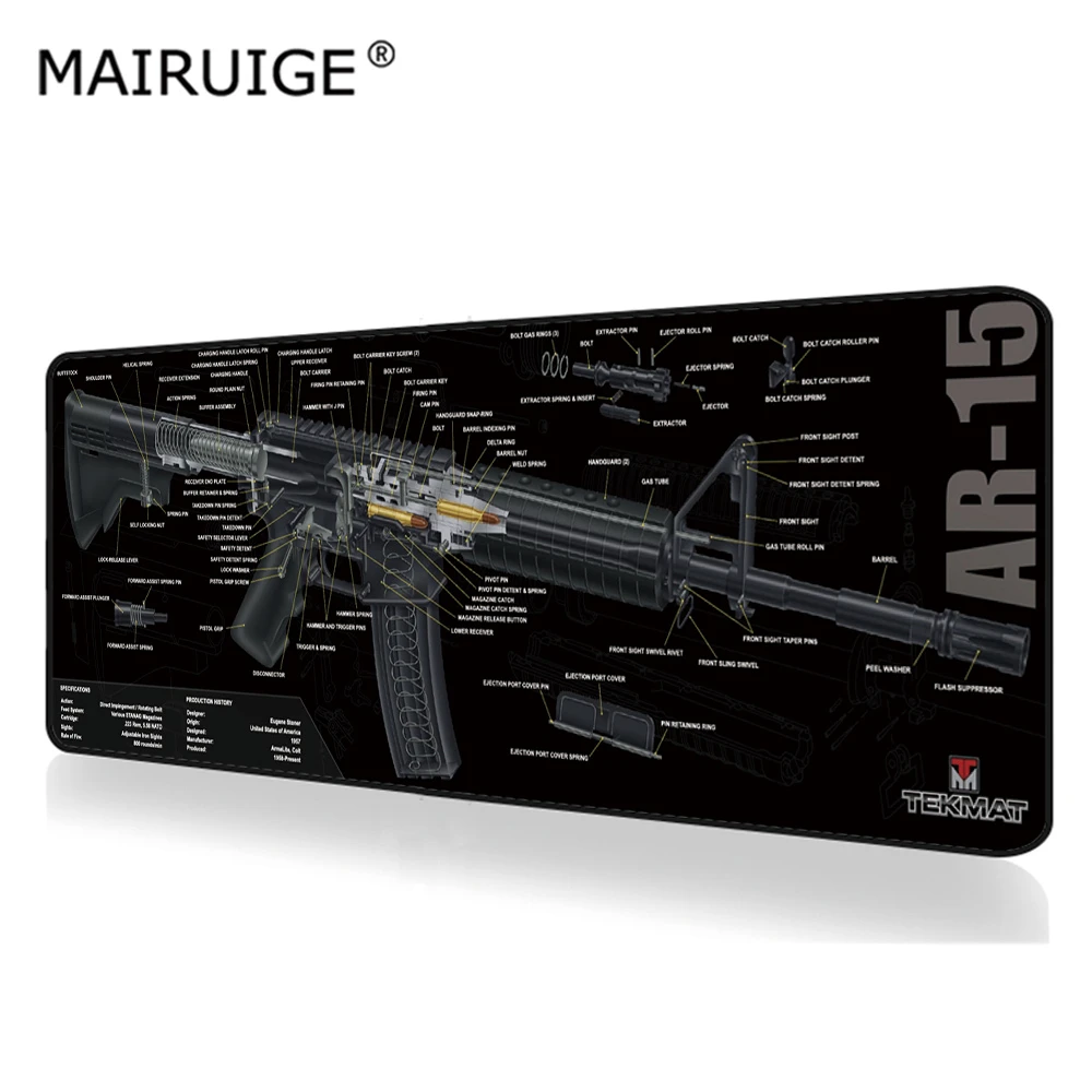 Gun Mouse Pad Gamer Accessories Spear Rifle Speed Parts Firearm Game