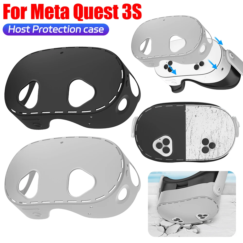 Silicone Cove For Meta Quest 3S VR Shell Cover Skin Protector Protective Case Accessories Scratch Resistant Wear-resisting