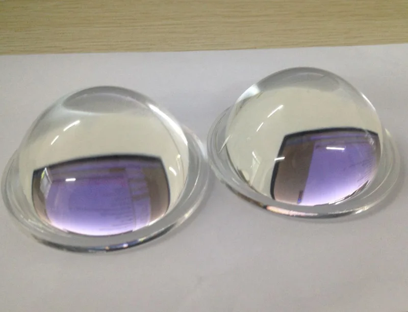 2pcs Projector Glass Convex Lens Diameter 28mm Height 9.8mm Plano