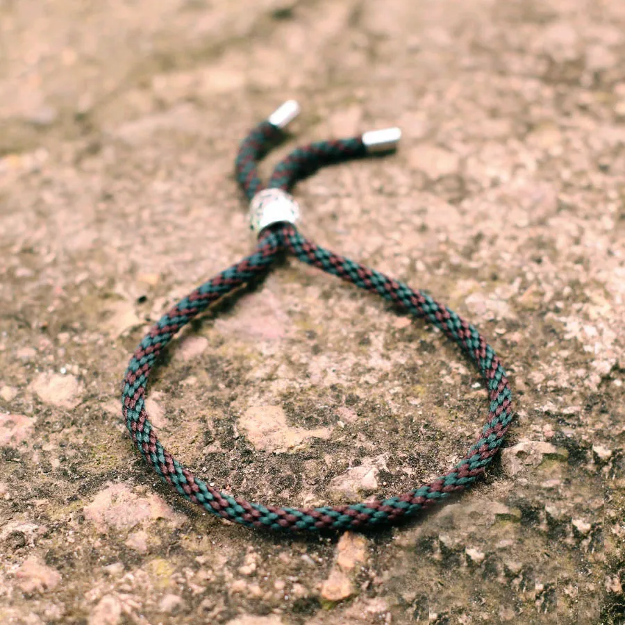 Adjustable Viking Rope Mens Bracelet Ethnic Macrame Accessory